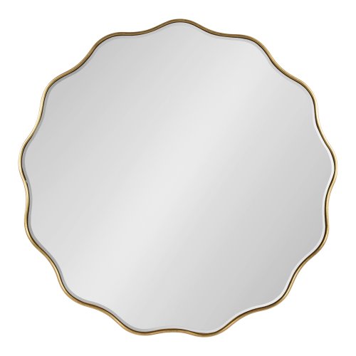 Kate and Laurel Viona Round Scalloped Mirror