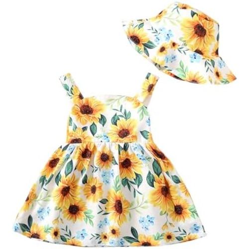 Newborn Infant Baby Girl Dress Toddler Girl Clothes Halter Backless Sleeveless Flower Sundress Summer Dresses for Girl