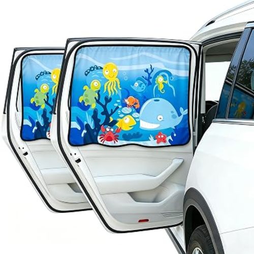 Magnetic Car Window Shade for Baby,Blackout Car Shades for Side Window,2PCS