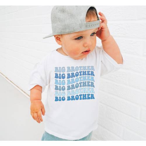 Big Brother Shirt Toddler Tee Boys Sibling Tee Kids Shirt Cute Matching Retro Big Brother Tee Groovy Reveal Pregnancy Announcement Shirt