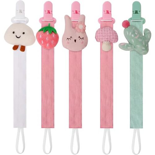5 Pack Pacifier Clips