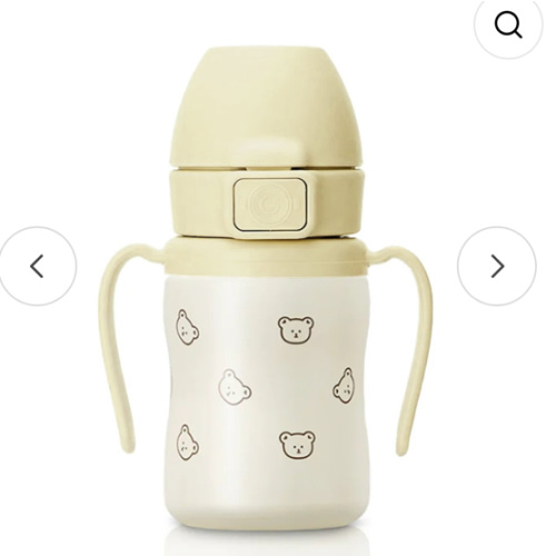 Grosmimi Stainless Steel Straw Cup with Flip Top - 6oz (200ml) – Zezebaebae