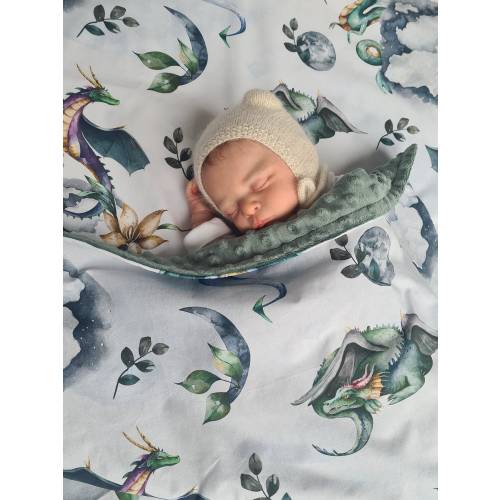 Dragons Personalized Baby Blanket,  Dragon Baby Shower Gift, Cotton Minky Baby Boy Blanket, Dragon Gift for Newborn, Dragon Nursery blanket