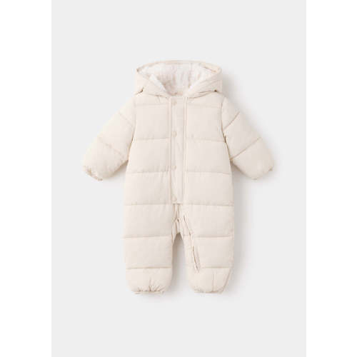 Quilted hoodie with fur hood - Kids | MANGO USA