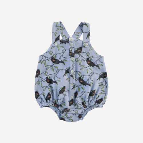 country button bubble | red-winged blackbird | organic cotton interlock