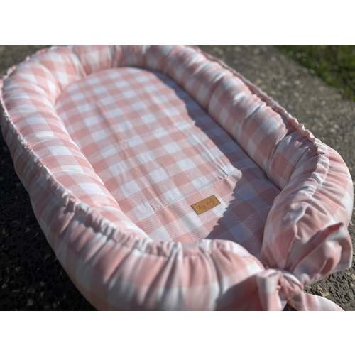 Pink checks Lounger | Lazy Baby