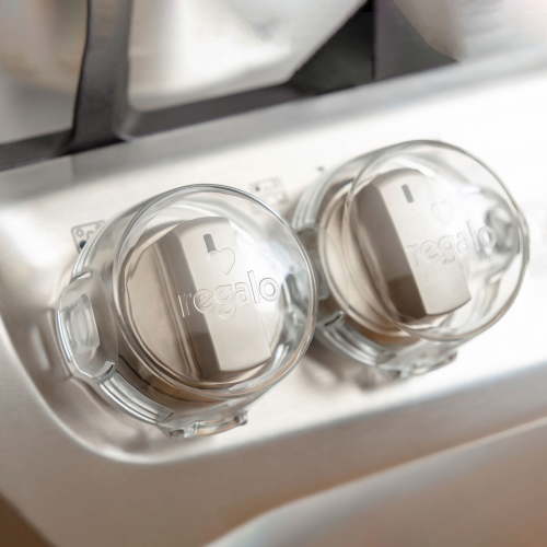 Regalo Baby Proof Stove Knob Covers for Child Safety, Clear Oven Knob Guards, Easy Install, 5 Pack