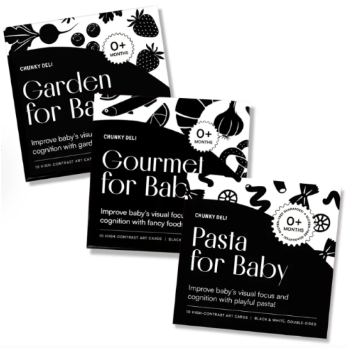 High Contrast Baby Art Cards 3-Pack Bundle | Chunky Deli