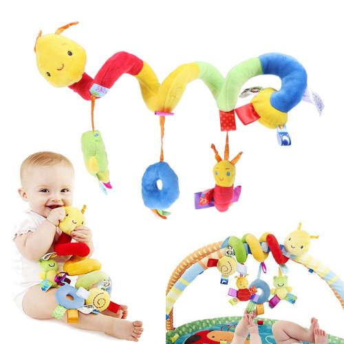 Baby Crib Cot Pram Hanging Rattles Spiral Stroller and Car Seat Toy with Ringing Bell