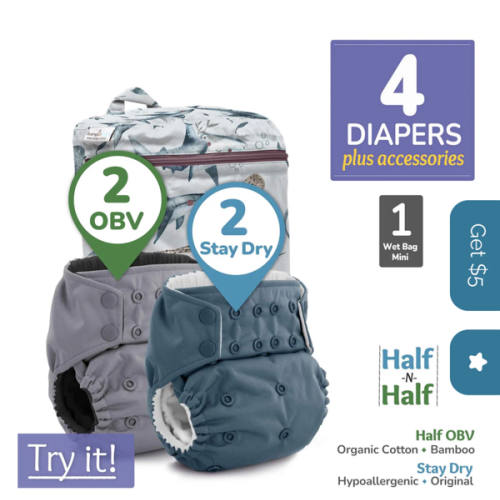 Cloth Diaper Bundle - Try It! | Rumparooz G3 Stay Dry Original + OBV H