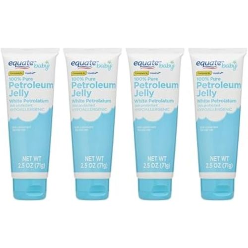 Generic Equate Baby Petroleum Jelly 100% Pure, 2.5 oz Each, Soothing Skin Protectant, Pack of 4