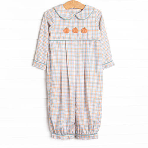 Fall French Knot Embroidered Romper, Green – Stitchy Fish