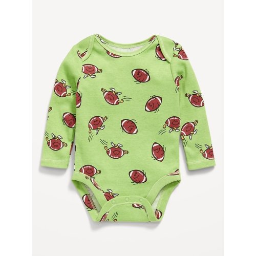 Printed Long-Sleeve Bodysuit - Football Player (0-3 M)