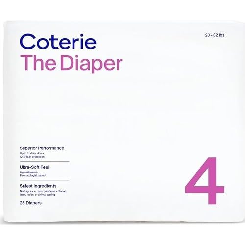 Coterie Size 4 Diapers, 25 CT
