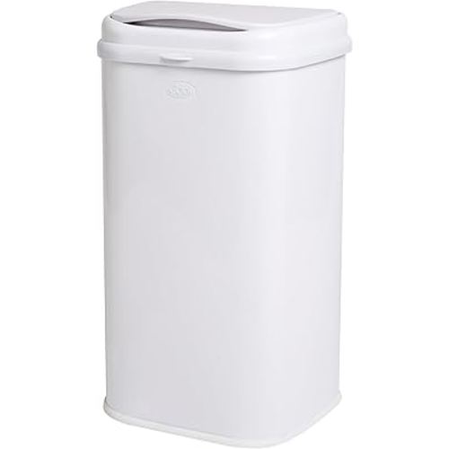 Ubbi Adult Diaper Pail, Steel Odor Locking, No Special Bag Required, Awards-Winning, Modern Design, White