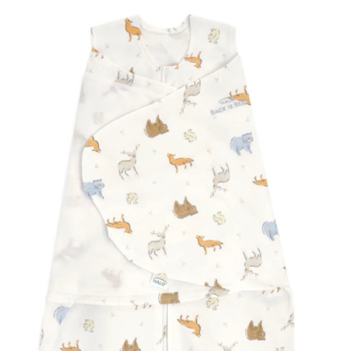 100% Cotton Baby Swaddle Forest Friends | SMALL | HALO US