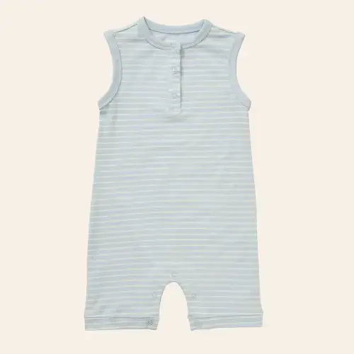 Printed Henley Romper – Young Days