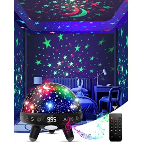 Kids Night Light Projector with Music.Baby Night Light Star Projector with Remote & Timer.Baby Sensory Lights Toys for Kids.Sound Machine Baby with 29 Soothing Sound for Sleeping.