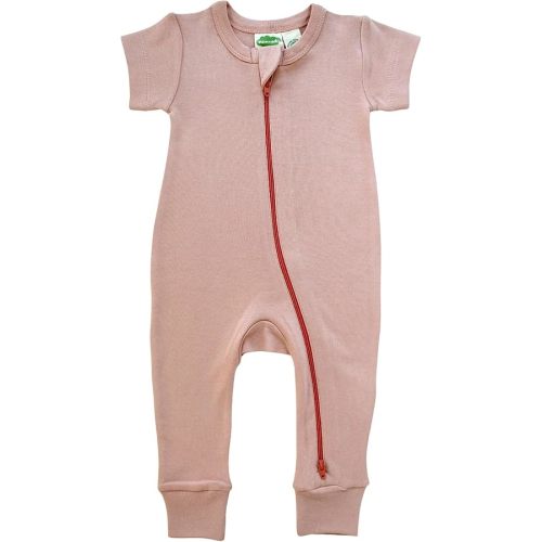 PARADE Organic Essential Basics '2-Way' Zip Romper - Short Sleeve