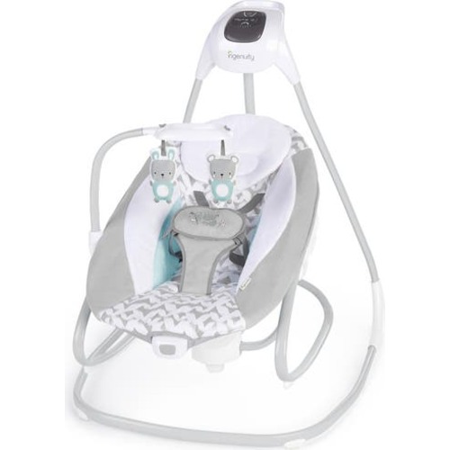 2-in-1 Multi-Direction Compact Vibrating Baby Swing & Rocker