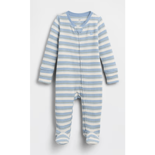 Baby Waffle Stripe Footed One-Piece