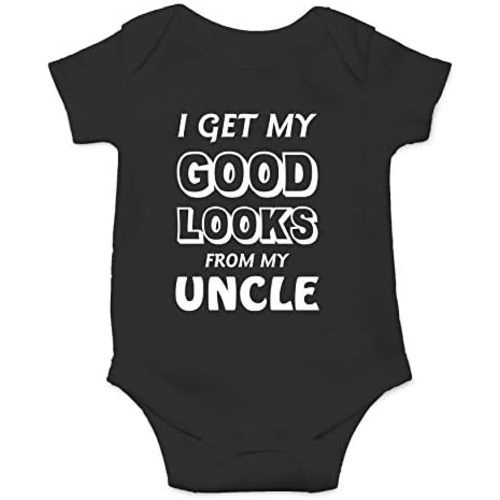 Get My Good Looks From My Uncle - Funny Baby Essentials Bodysuit - Newborn Outfit Boy Romper