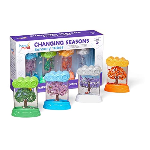 hand2mind Changing Seasons Sensory Tubes, Science Toys, Ages 3+ | Sensory Tubes, Calm Down Corner Supplies, Quiet Fidgets, Travel Toddler Toys, Preschool Classroom Must Haves