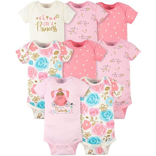 Gerber unisex-baby 8-pack Short Sleeve Onesies Bodysuits