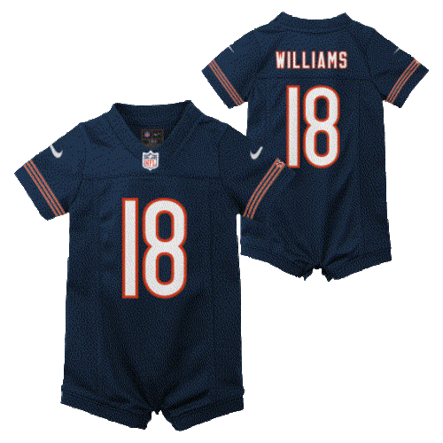 Caleb Williams Chicago Bears Navy Newborn Romper Jersey