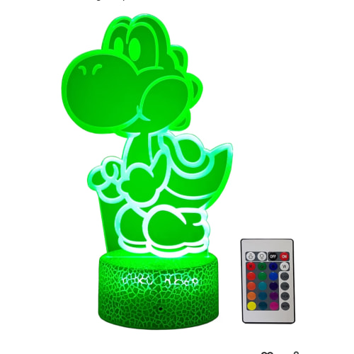Yoshi Night Light 16 Colors Christmas Lighting Gift RGB Touch Remote Controller Toys 3D Night Light for Children's Room Decoration Holiday Gifts,Birthday Atmosphere Light