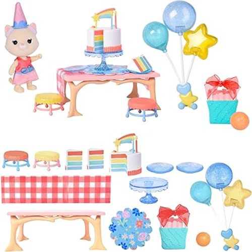 Honey Bee Acres Birthday Wishes Playset - 15 Piece Mini Party Set - Ages 3+