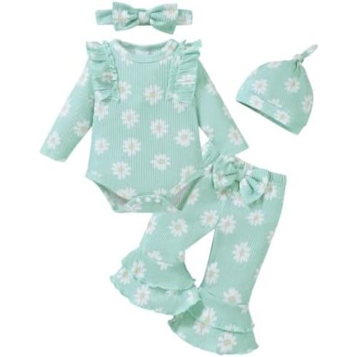 Renotemy Newborn Baby Girl Clothes Infant Fall Outfits Preemie-12Months