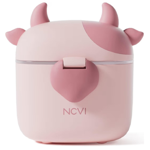 NCVI Baby Formula Dispenser On The Go, Formula Container To Go, Formula Holder for Travel, Outdoor Picnic with Baby Infant, Portable Container for Milk Powder, Snacks, Candy, Fruits (Pink)