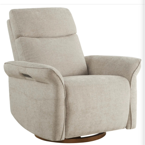Vinca Modern Power Swivel Glider Recliner with Power Lumbar & Headrest