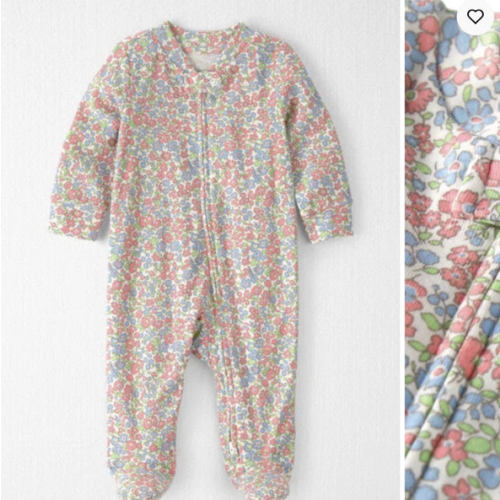 Baby Girl Organic Cotton Sleep & Play Pajama in Spring Floral - Little Planet | Carter's