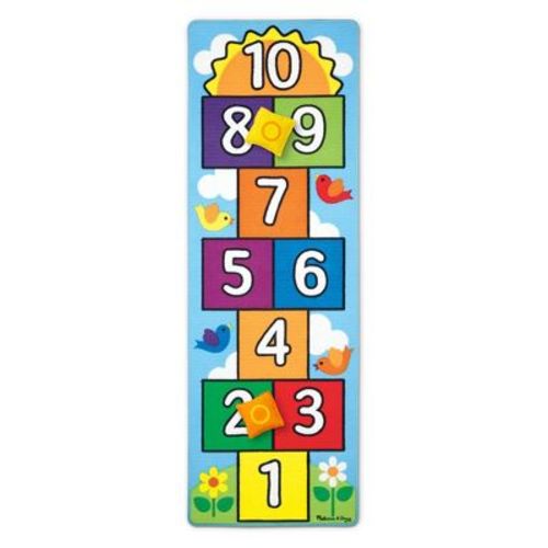 Melissa & Doug Hop and Count Hopscotch Game Rug - 3pc (78.5 x 26.5 inches)