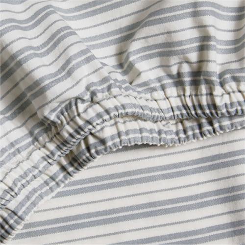 Frenchie Cloudy Blue 100% Organic Cotton Baby Crib Fitted Sheet by Leanne Ford