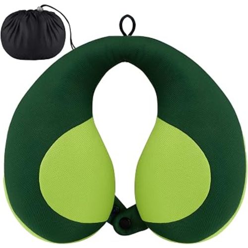 INFANZIA Kids Chin Supporting Travel Neck Pillow, Helps Support Head and Neck, Comfortably Designed for Head, Neck, and Chin Support - Gifts for Toddler/Child/Kids, Green