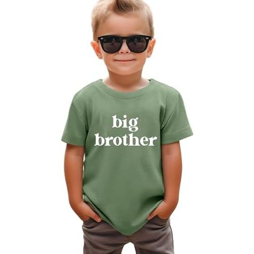 Big Brother Shirt Toddler Baby Boy Promoted to Big Brother Announcement Tshirt Kids Short Sleeve Clothes
