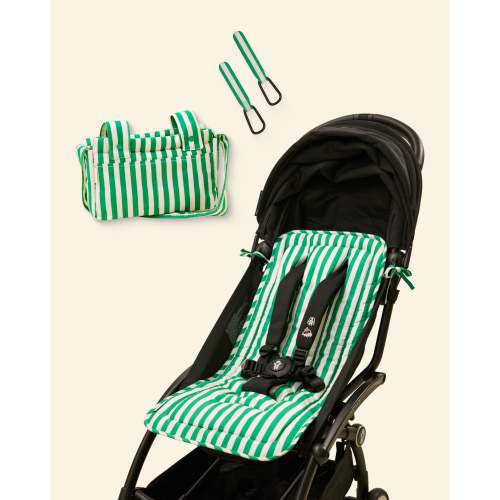 Stroller Party Set | Green Stripe - Storq by Kindred Bravely