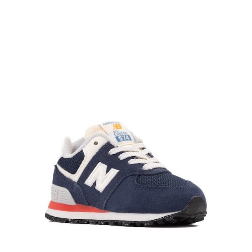 New Balance 574 Athletic Shoe - Baby / Toddler - Navy / Blast Red | Journeys Kidz