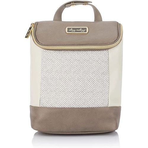 Itzy Ritzy Insulated Bottle Bag – Keeps Bottles Warm or Cool - Holds 3 Bottles & Features Interior Pocket for Ice Pack (Not Included), Vanilla Latte