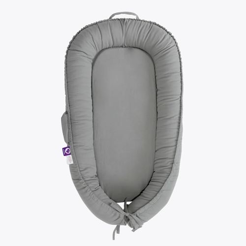 Infant Lounger, Baby Nest Cover for Baby Girls & Boys, Newborn Essentials for Baby 0-12 Months, 100% Cotton Breathable(SlateGray, Cotton)