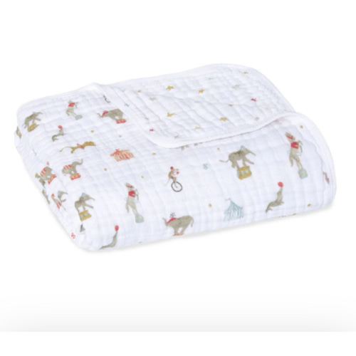 Elephant Circus Cotton Muslin Blanket | aden + anais