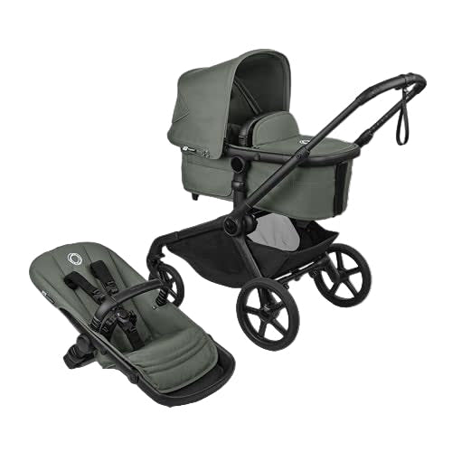 Bugaboo Kangaroo Single To Double Stroller, Black, Forest Green, Forest Green, 2025