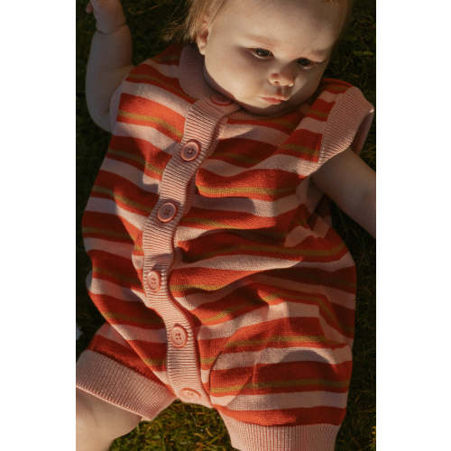 Thayer Jumpsuit in Red Blossom Stripe