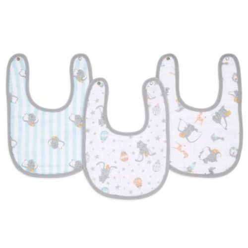 aden + anais essentials Cotton Muslin Snap Bibs - 3pk