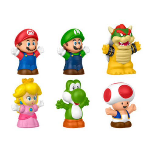 Fisher-Price Little People&nbsp;My Mario&nbsp;Figure 6-Pack Toy&nbsp;Set For Toddlers&nbsp;& Kids