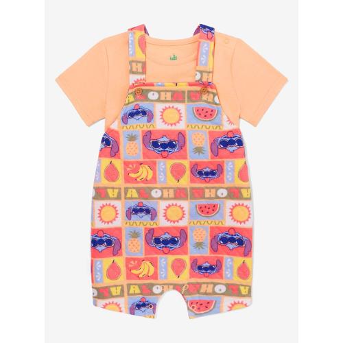 Disney Lilo & Stitch Aloha Fruit Infant T-Shirt and Overall Set