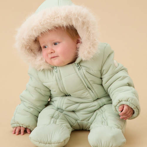 Recycled Padded Snowsuit Sage / 0 - 3 M